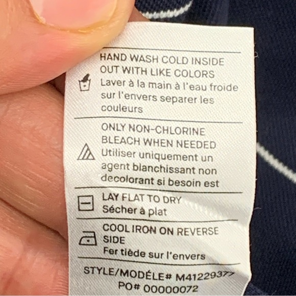 Vince Men’s L Classic Polo Shirt Black White Short Sleeve Stripe Cotton Collared - Picture 11 of 12